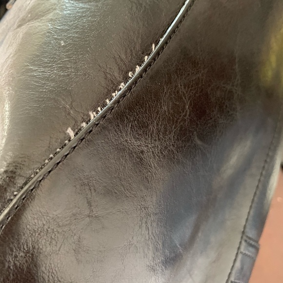 Cole Haan Large Black Leather Aerin Zip Satchel - Picture 7 of 8